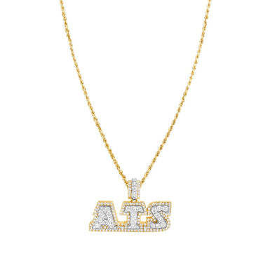 White, Yellow Diamond ATS Pendant in 14k Yellow Gold 15.50 Ctw